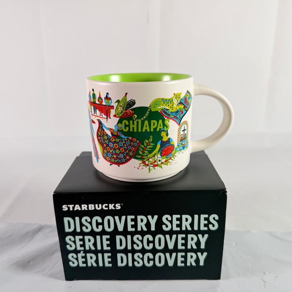 Starbucks Discovery Series Chiapas Mexico Ceramic Coffee Mug 14 oz NIB 2025